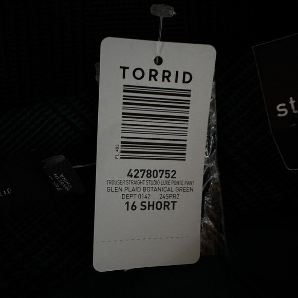 New Torrid Trouser Straight Ponte Pant Glen Plaid Women's Size 16 - Picture 4 of 10